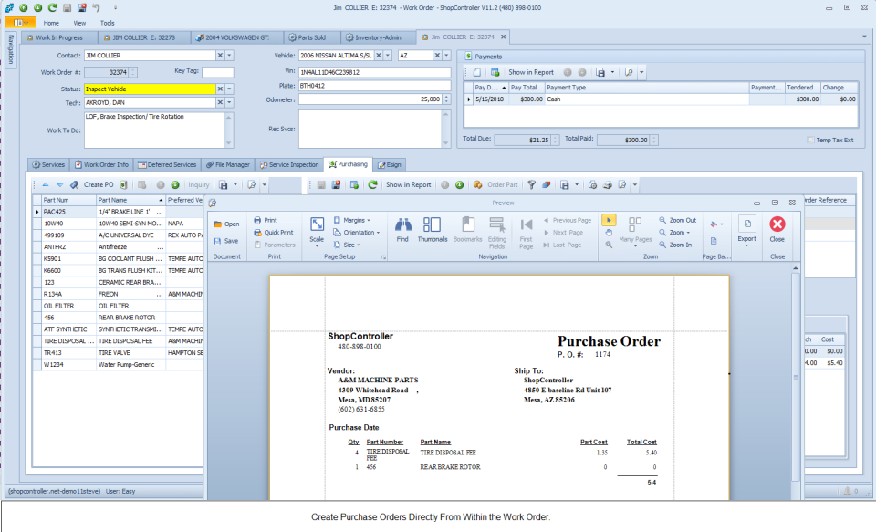 screenshot of Shop Controller